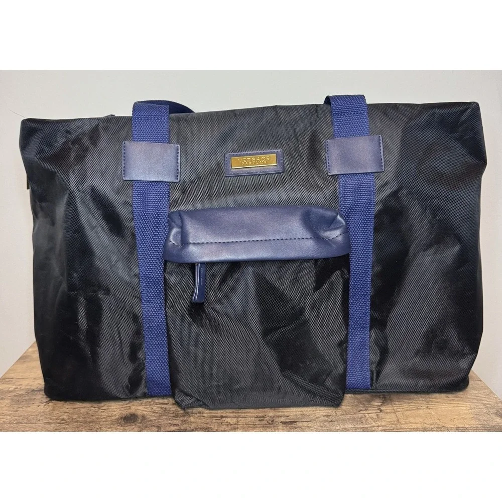 Versace Parfums Black Weekender Duffel Duffle Bag
